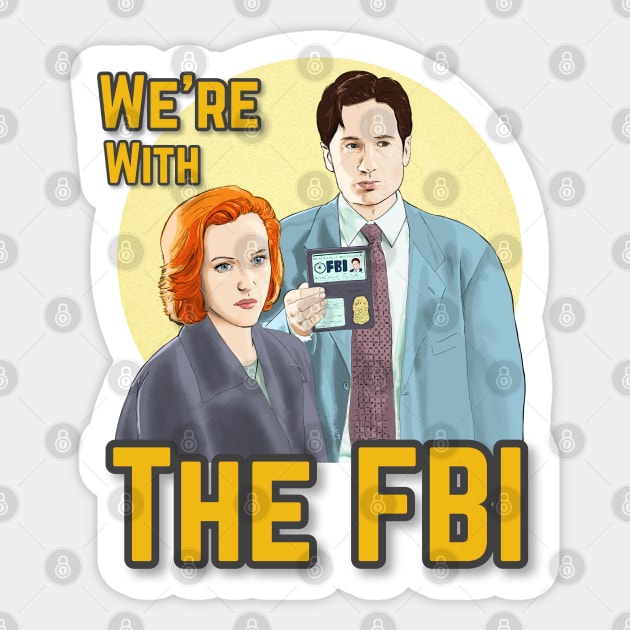 X Files we re with the FBI by Mimie Sticker by Mimie20